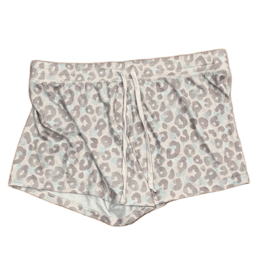 PJ Salvage Gray Leopard Print Lounge Shorts Size XL